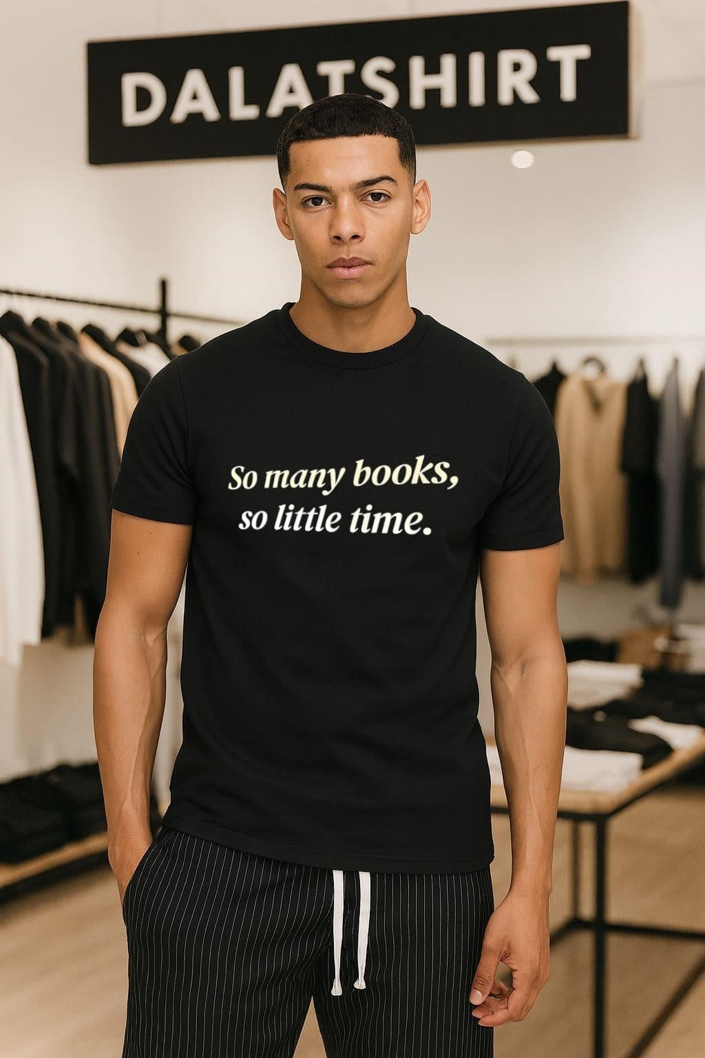 So many books little time - Adult & Kids T-Shirts, Sweatshirts & Hoodies apparel design preview 1