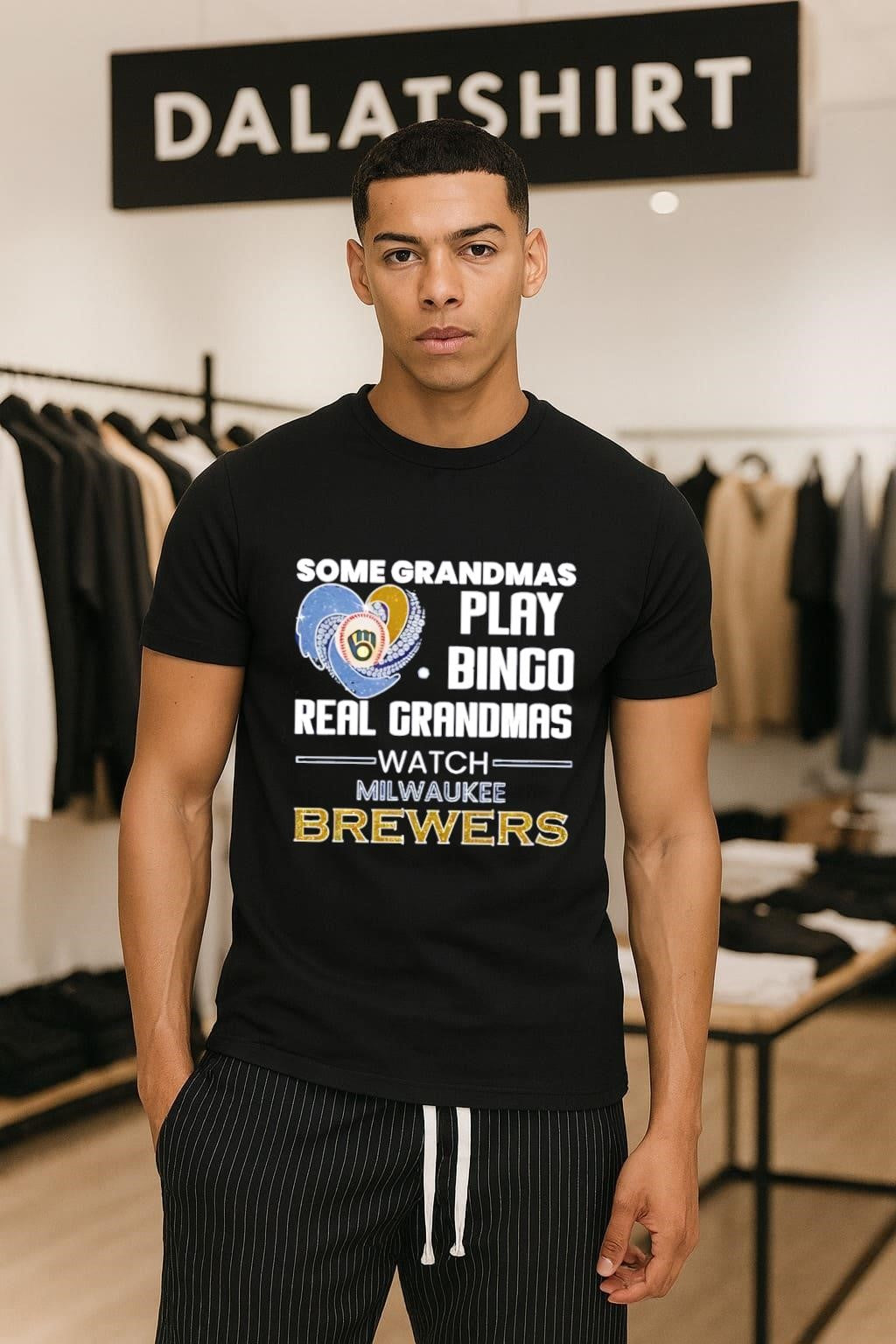 Some Grandmas Play Bingo Real Watch Milwaukee Brewers - Adult & Kids T-Shirts, Sweatshirts & Hoodies apparel design preview 1