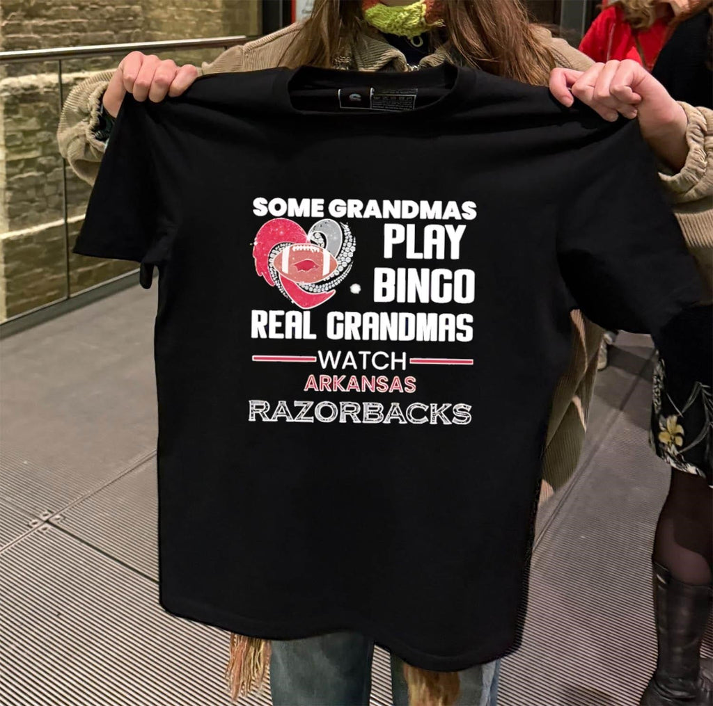 Some Grandmas play bingo real watch Arkansas - Adult & Kids T-Shirts, Sweatshirts & Hoodies apparel design preview 2