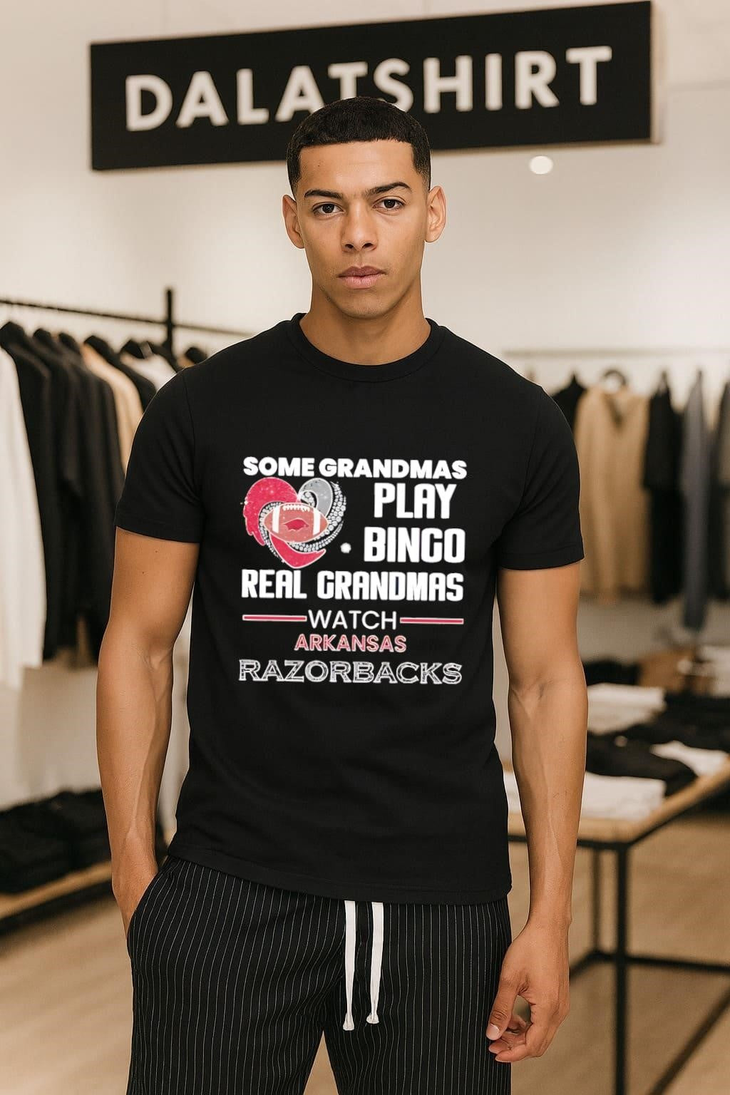 Some Grandmas play bingo real watch Arkansas - Adult & Kids T-Shirts, Sweatshirts & Hoodies apparel design preview 1