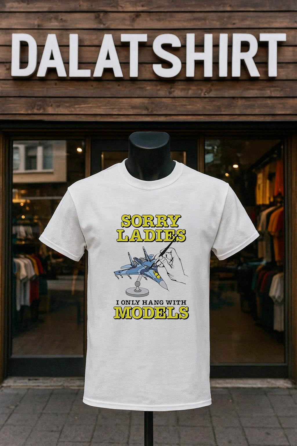 Sorry Ladies I Only Hang With Models Jet Airplane - Adult & Kids T-Shirts, Sweatshirts & Hoodies apparel design preview 1