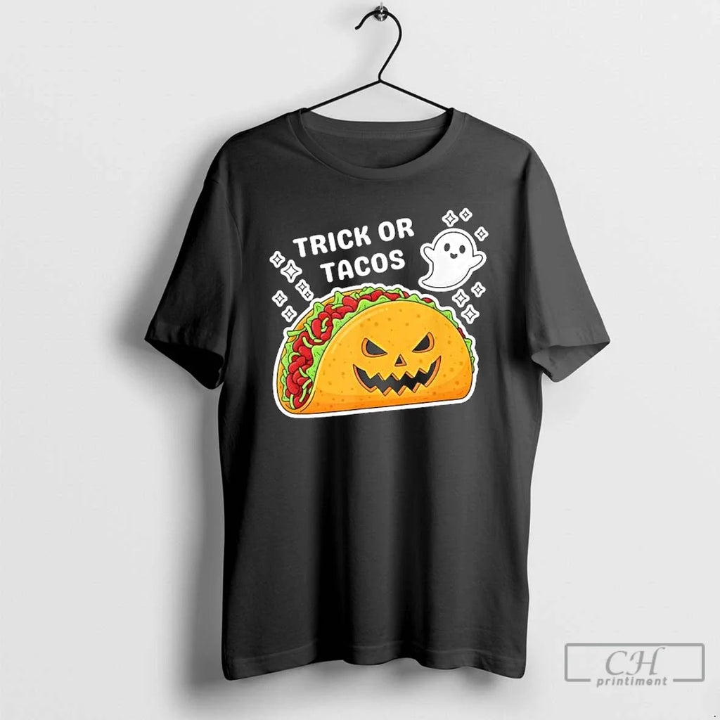 Spooky Taco Jack O Lantern Halloween Mexican Food - Adult & Kids T-Shirts, Sweatshirts & Hoodies apparel design preview 1