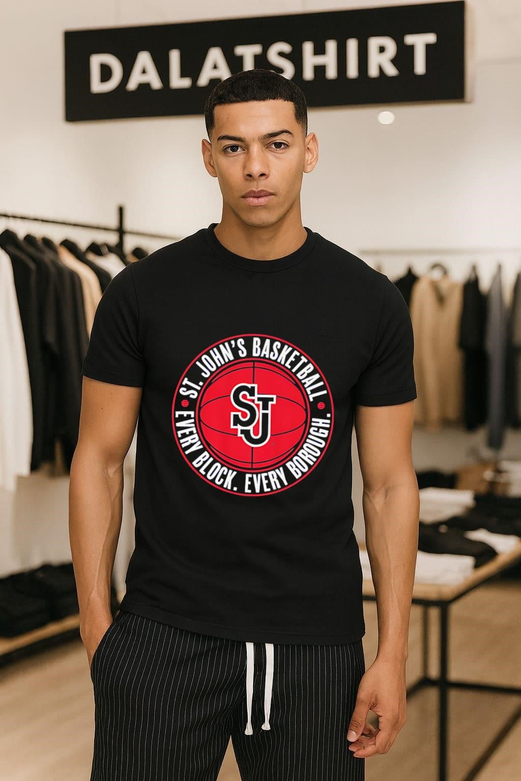 St. John's Basketball Every Block Borough - Adult & Kids T-Shirts, Sweatshirts & Hoodies apparel design preview 1