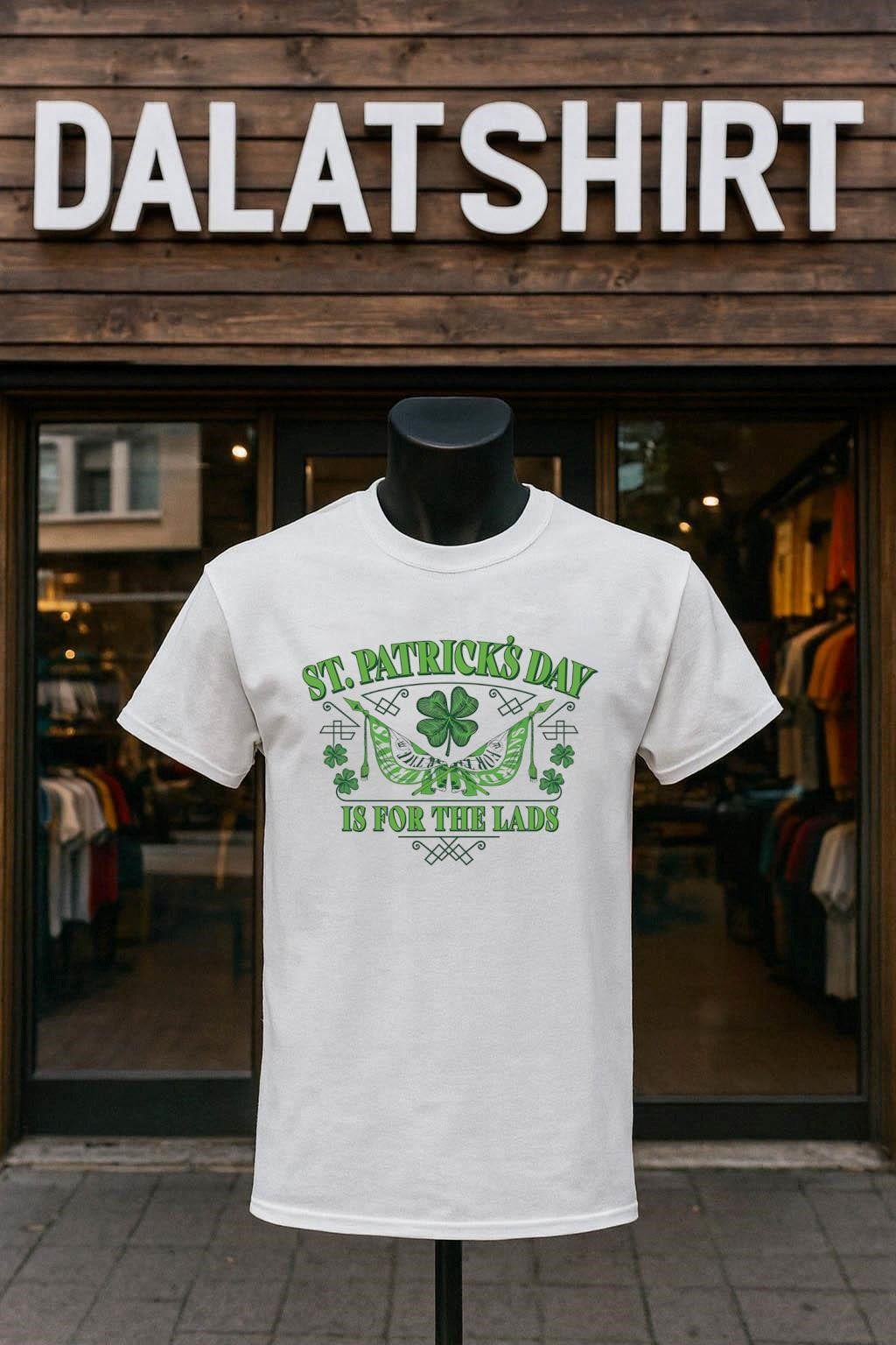 St. Patrick's Day Is For The Lads shamrock flags - Adult & Kids T-Shirts, Sweatshirts & Hoodies apparel design preview 1