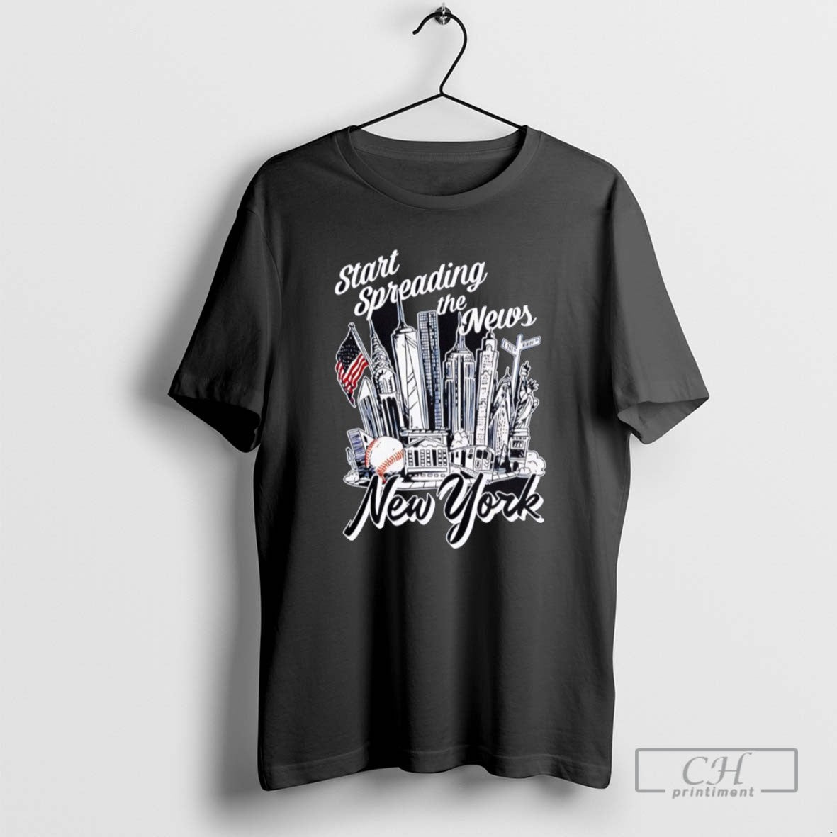 Start Spreading The News City Of New York - Adult & Kids T-Shirts, Sweatshirts & Hoodies apparel design preview 1