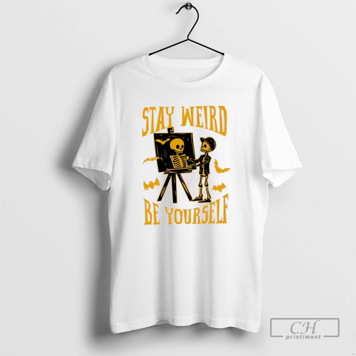 Stay Weird Skeleton Be Yourself Halloween - Adult & Kids T-Shirts, Sweatshirts & Hoodies apparel design preview 1