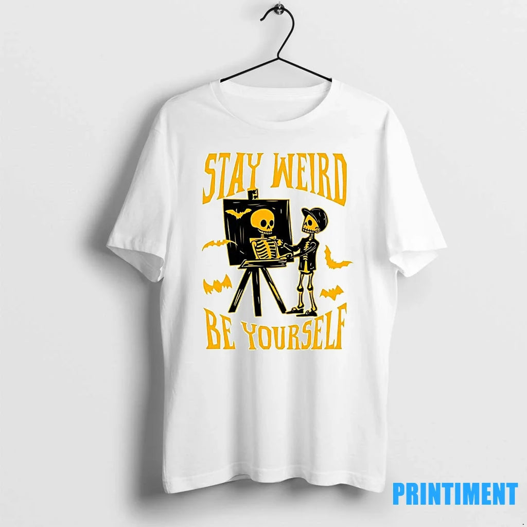 Stay Weird Skeleton Be Yourself Halloween Sweater - Adult & Kids T-Shirts, Sweatshirts & Hoodies apparel design preview 1