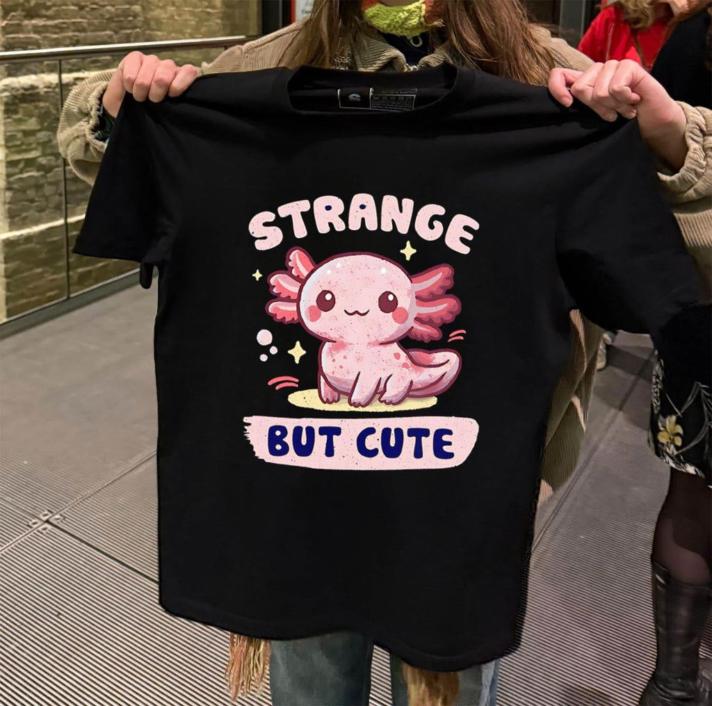 Strange But Cute Pink Axolotl Character Underwater - Adult & Kids T-Shirts, Sweatshirts & Hoodies apparel design preview 2