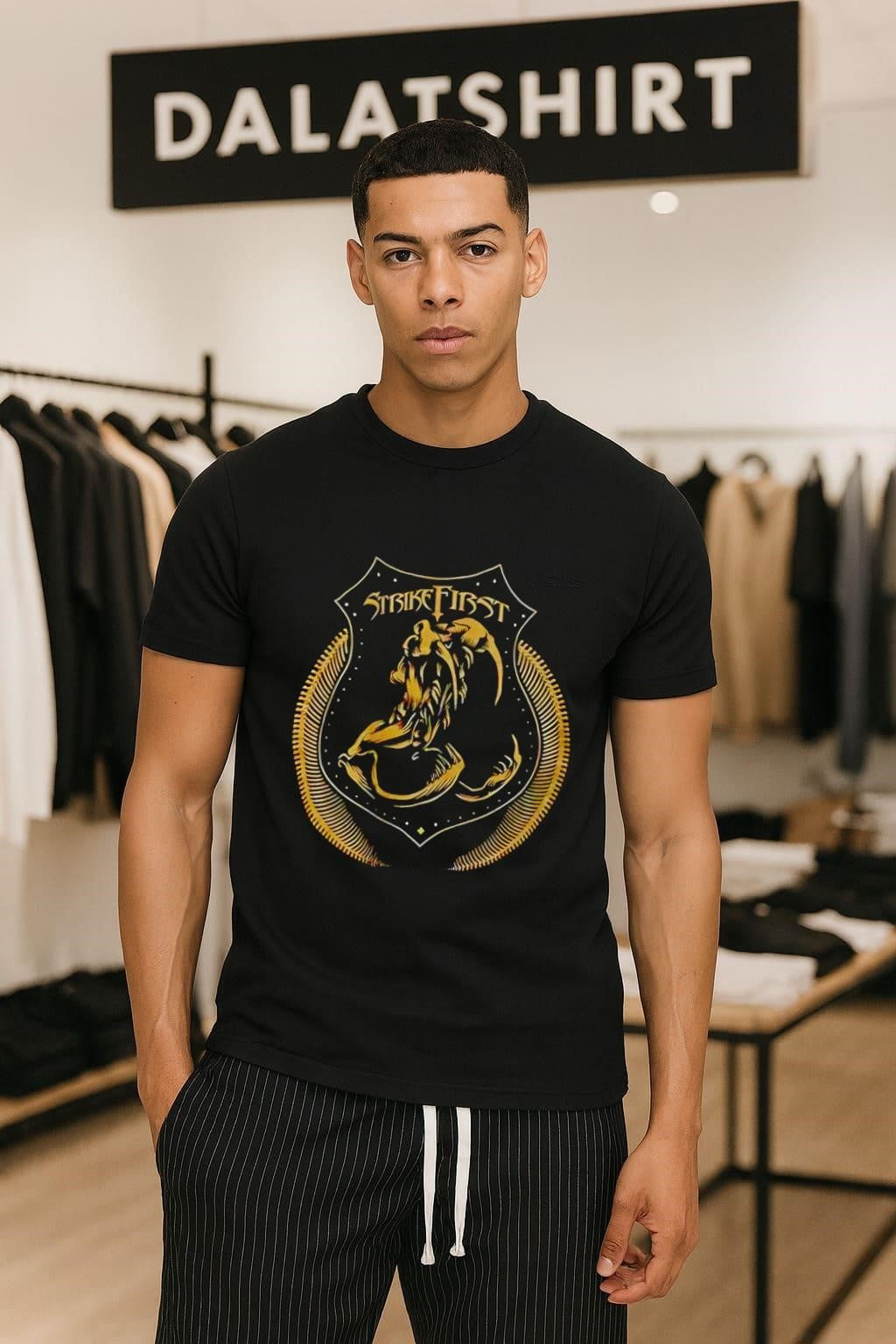 Strike First Snake Skeleton Shield Crest - Adult & Kids T-Shirts, Sweatshirts & Hoodies apparel design preview 1