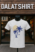 Sun And Blue Palm Trees Tropical Summer Paradise - Adult & Kids T-Shirts, Sweatshirts & Hoodies apparel design preview 1