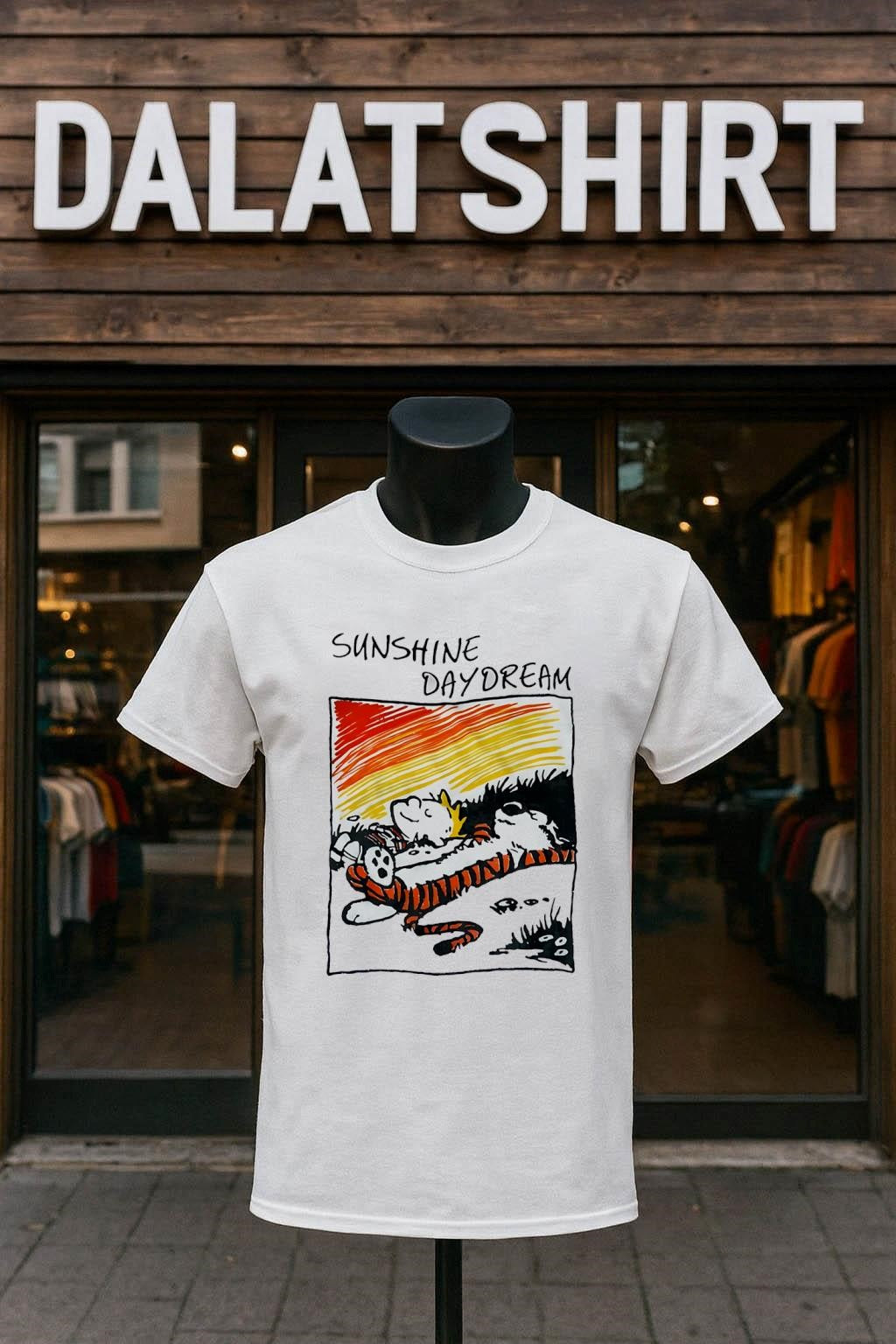Sunshine Daydream Calvin And Hobbes - Adult & Kids T-Shirts, Sweatshirts & Hoodies apparel design preview 1