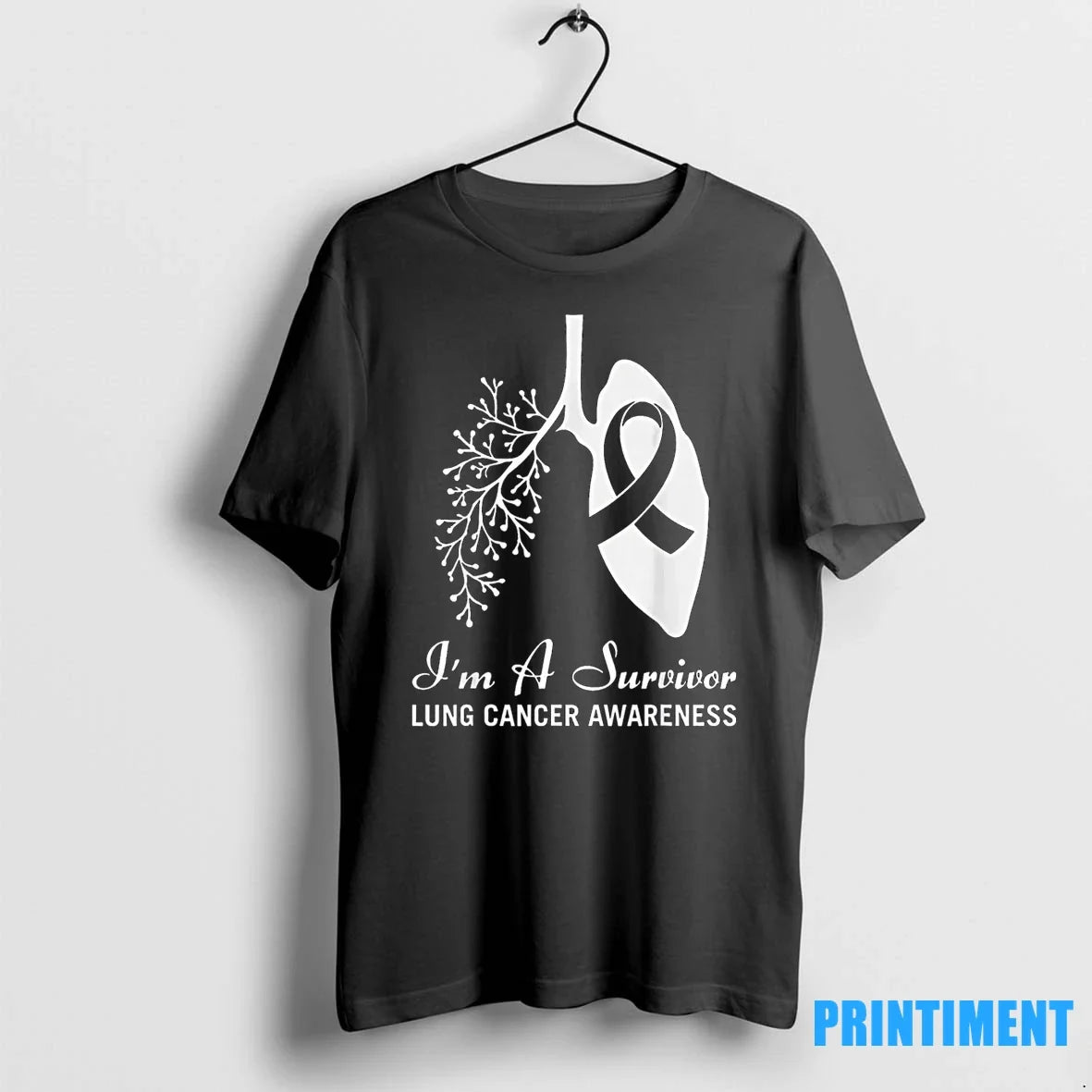 Survivor Lung Cancer Month Awareness White Ribbon - Adult & Kids T-Shirts, Sweatshirts & Hoodies apparel design preview 1
