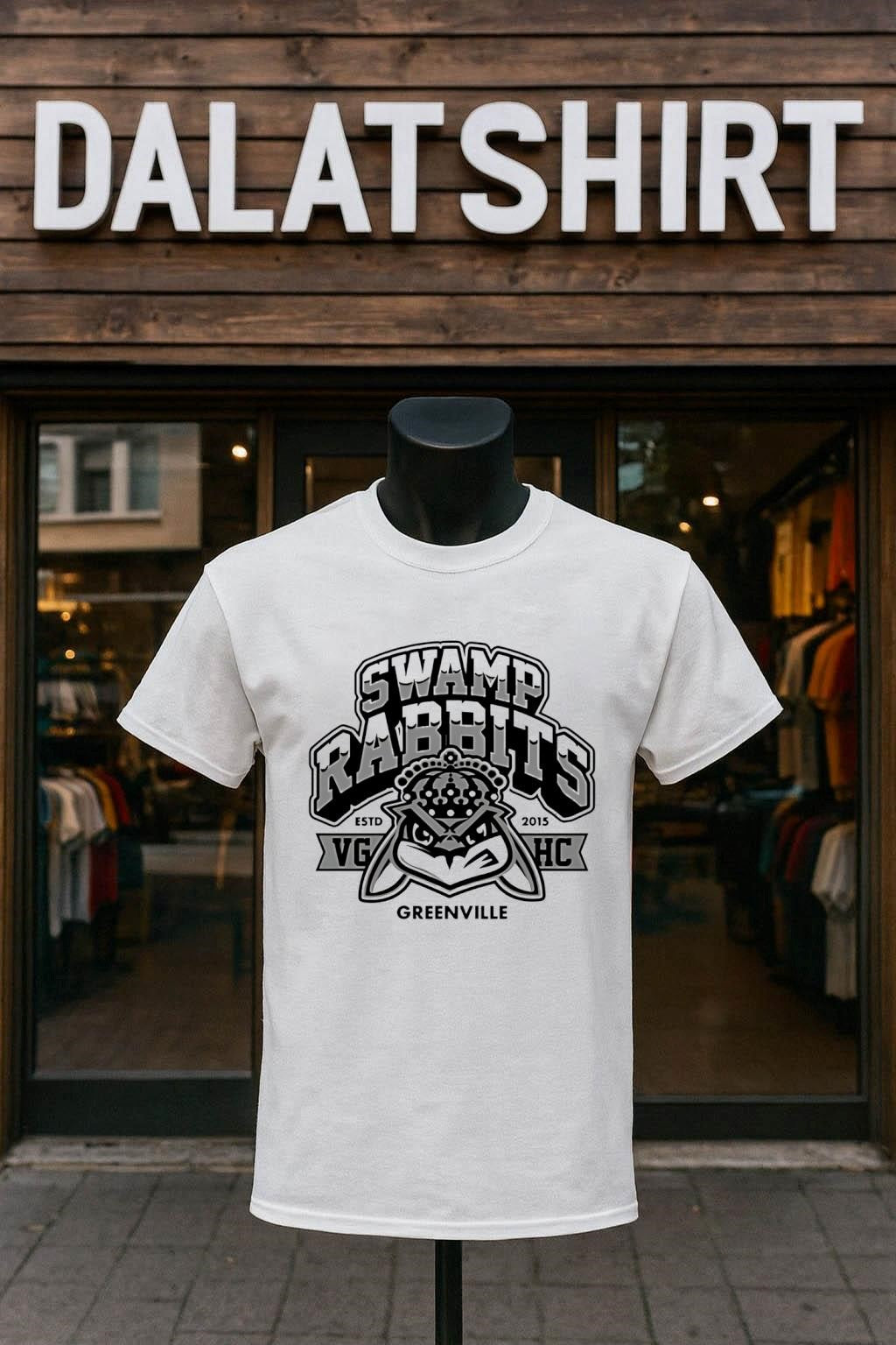 Swamp Rabbits Greenville Rabbit Head Crown - Adult & Kids T-Shirts, Sweatshirts & Hoodies apparel design preview 1