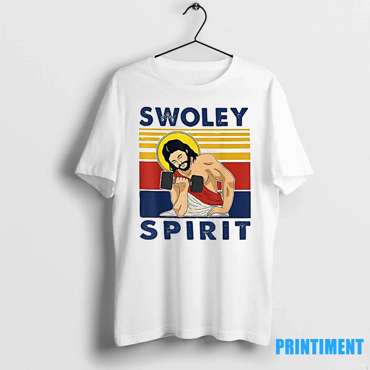 Swoley Spirit Weightlifting Jesus Vintage Sweater - Adult & Kids T-Shirts, Sweatshirts & Hoodies apparel design preview 1