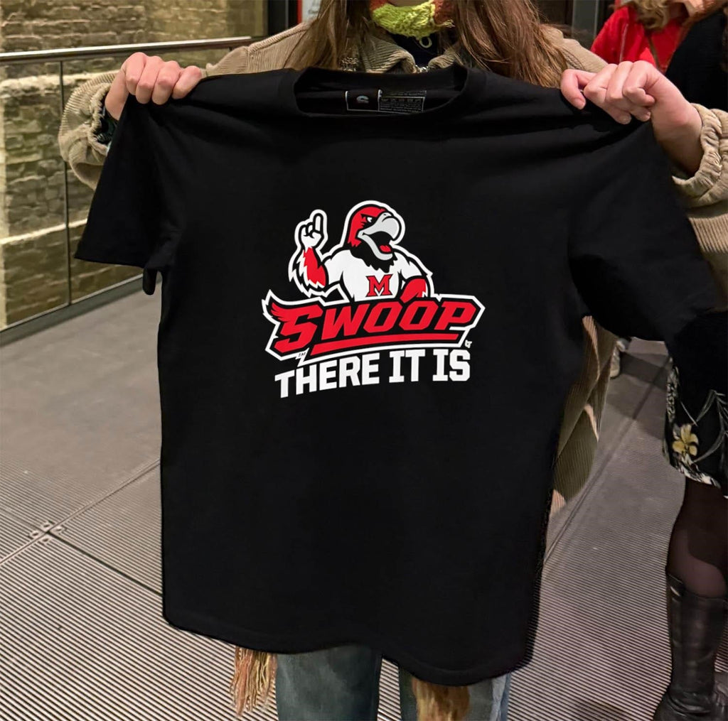 Swoop There It Is Miami Redhawks Mascot - Adult & Kids T-Shirts, Sweatshirts & Hoodies apparel design preview 2