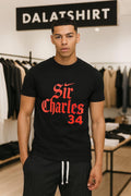Swoosh Sir Charles 34 Gothic font basketball legend - Adult & Kids T-Shirts, Sweatshirts & Hoodies apparel design preview 1
