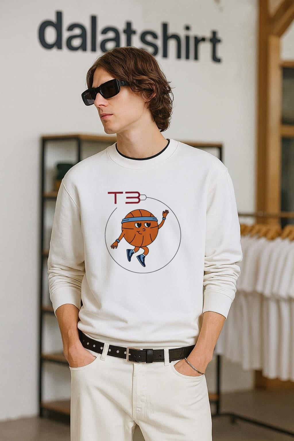 T3 Basketball Logo funny - Adult & Kids T-Shirts, Sweatshirts & Hoodies apparel design preview 2