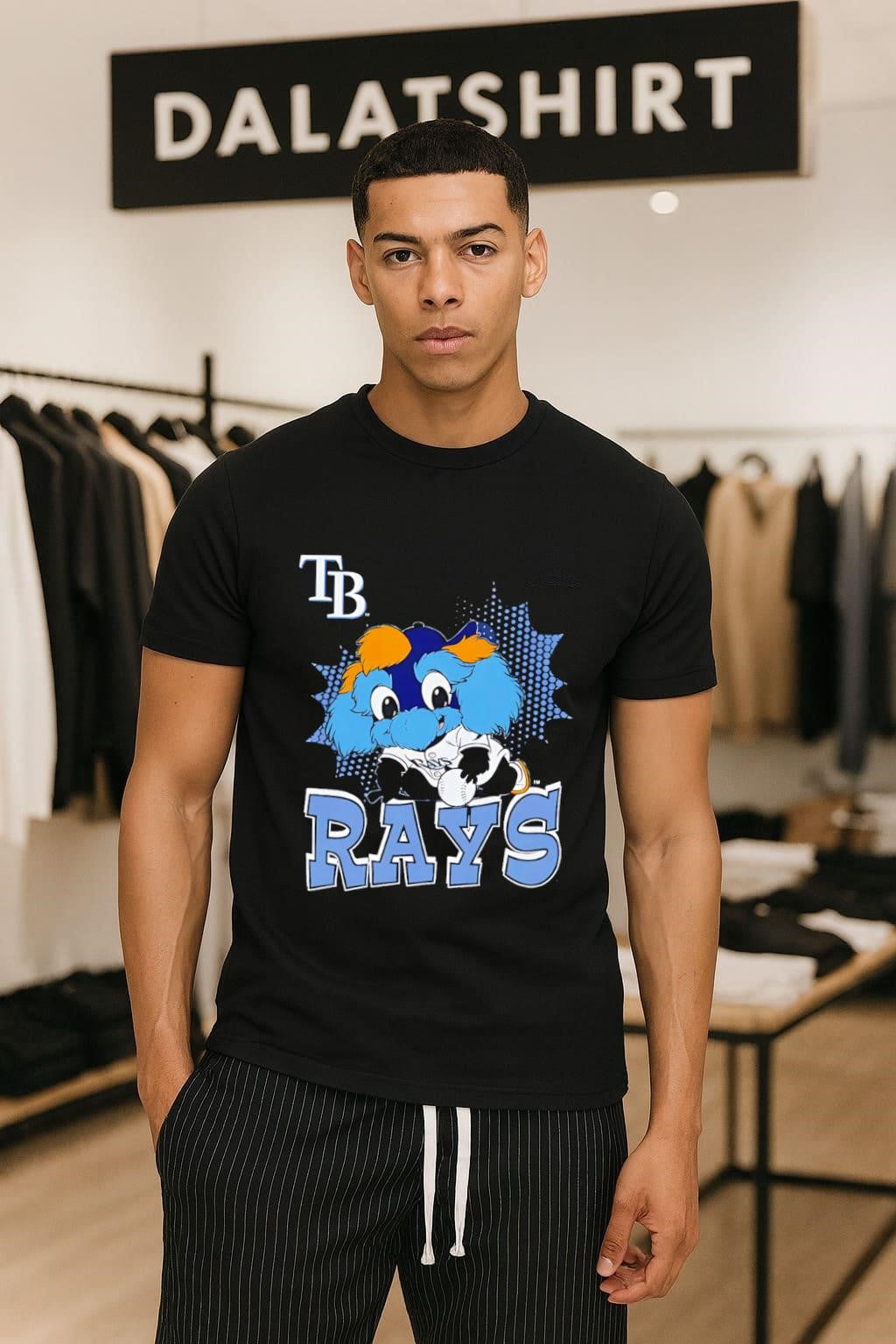 TB Rays Raymond Mascot Baseball - Adult & Kids T-Shirts, Sweatshirts & Hoodies apparel design preview 1