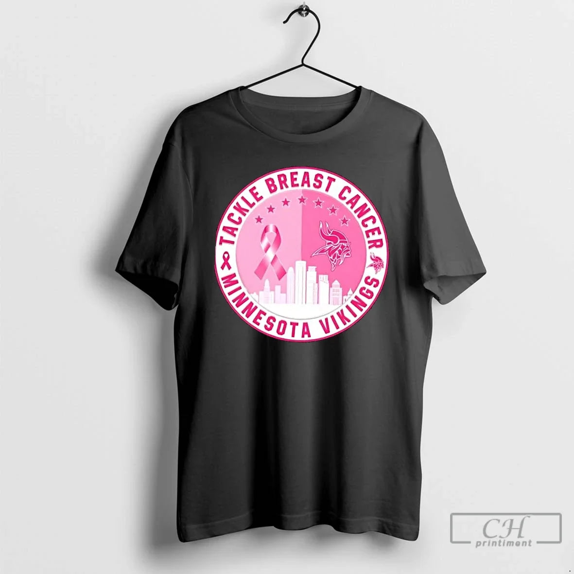 Tackle Breast Cancer Minnesota Vikings Football - Adult & Kids T-Shirts, Sweatshirts & Hoodies apparel design preview 1