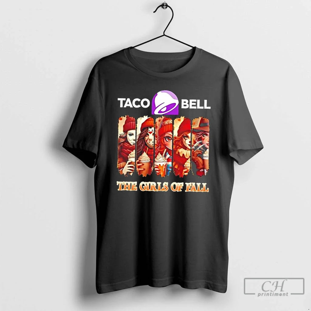 Taco Bell The Girls Of Fall Cosplay Happy Halloween - Adult & Kids T-Shirts, Sweatshirts & Hoodies apparel design preview 1