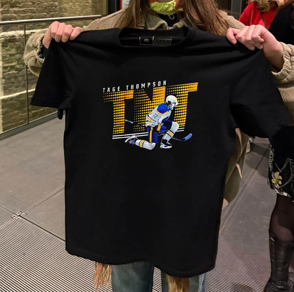 Tage Thompson TNT Buffalo Sabres Hockey Player Action - Adult & Kids T-Shirts, Sweatshirts & Hoodies apparel design preview 2