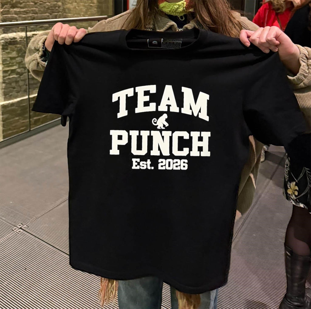 Team Punch Est. 2026 monkey silhouette varsity style - Adult & Kids T-Shirts, Sweatshirts & Hoodies apparel design preview 2