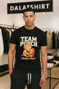 Team Punch Hang In There brown monkey hugging - Adult & Kids T-Shirts, Sweatshirts & Hoodies apparel design preview 1