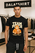 Team Punch Hang In There orange monkey hugging - Adult & Kids T-Shirts, Sweatshirts & Hoodies apparel design preview 1