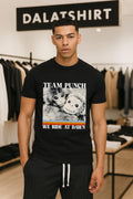 Team Punch We Ride At Dawn Monkey Hugging Plush - Adult & Kids T-Shirts, Sweatshirts & Hoodies apparel design preview 1