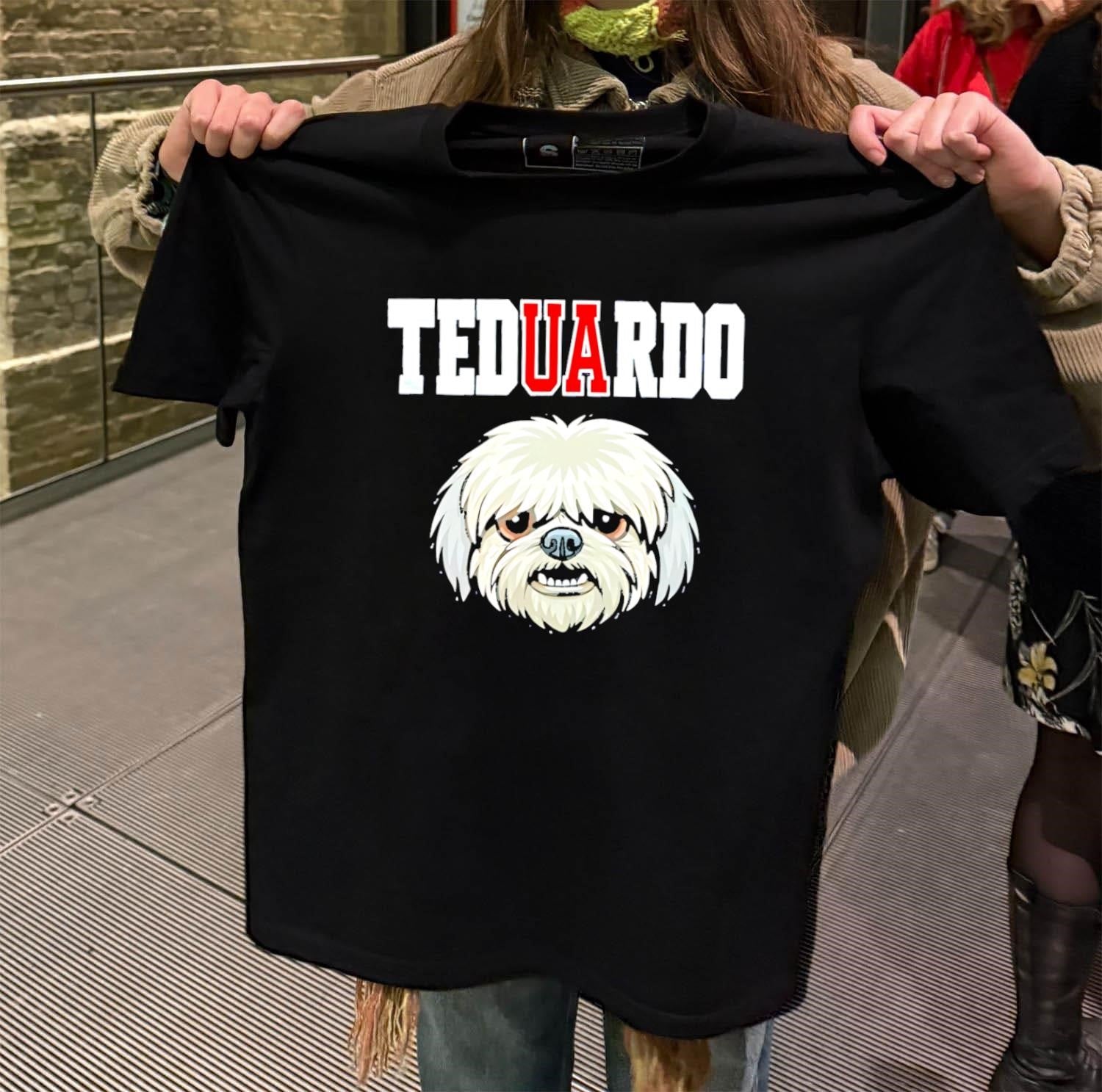 Teduardo White Shih Tzu Dog Face Graphic Portrait - Adult & Kids T-Shirts, Sweatshirts & Hoodies apparel design preview 2