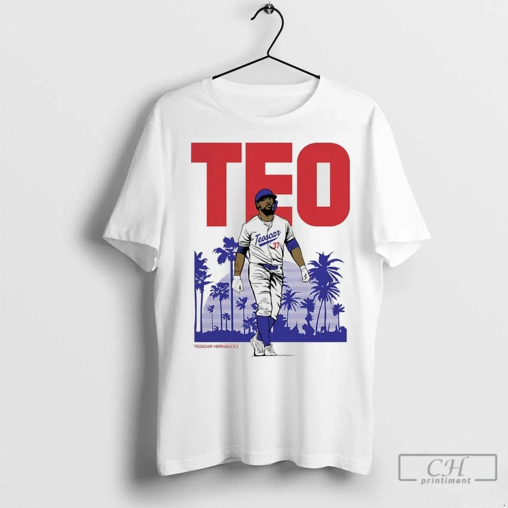 Teo Teoscar Hernandez Los Angeles Dodgers October - Adult & Kids T-Shirts, Sweatshirts & Hoodies apparel design preview 1