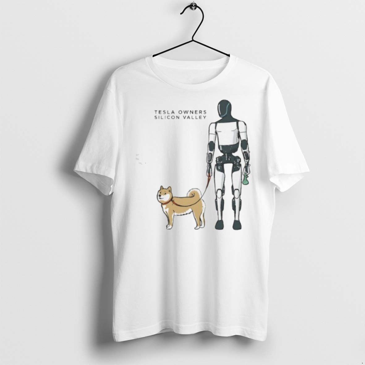 Tesla Owners Silicon Valley Robot With Dog - Adult & Kids T-Shirts, Sweatshirts & Hoodies apparel design preview 1