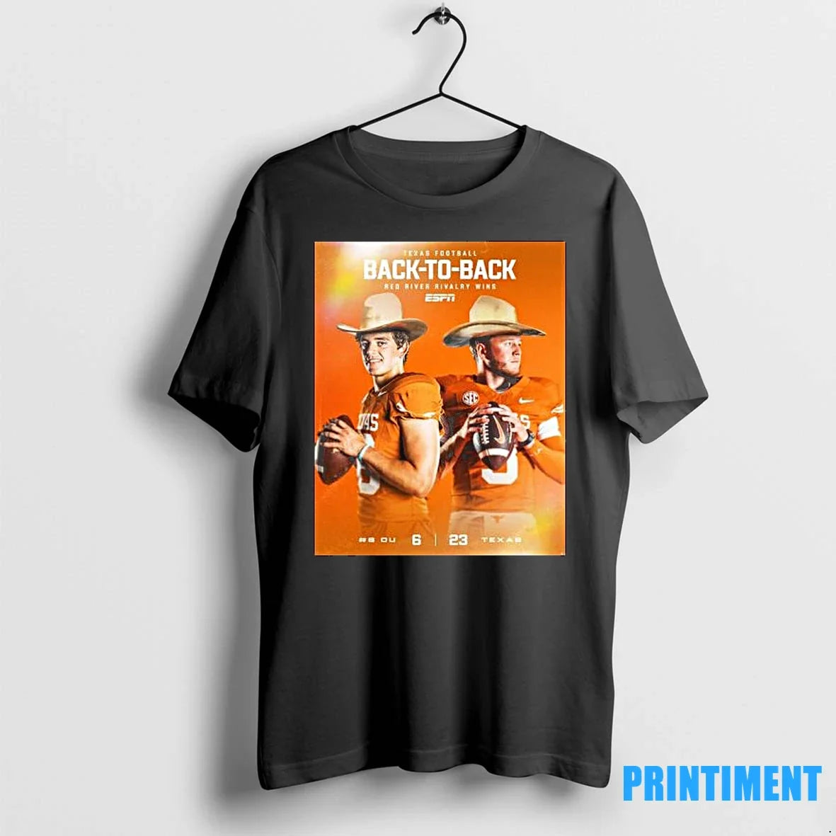 Texas Football Back 2 Red River Rivalry Winners Beat - Adult & Kids T-Shirts, Sweatshirts & Hoodies apparel design preview 1