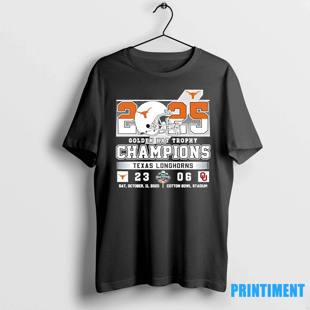 Texas Longhorns 2025 Golden Hat Trophy Champions - Adult & Kids T-Shirts, Sweatshirts & Hoodies apparel design preview 1