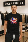Texas State Flag Map Cowboy Hat Revolvers Desert - Adult & Kids T-Shirts, Sweatshirts & Hoodies apparel design preview 1
