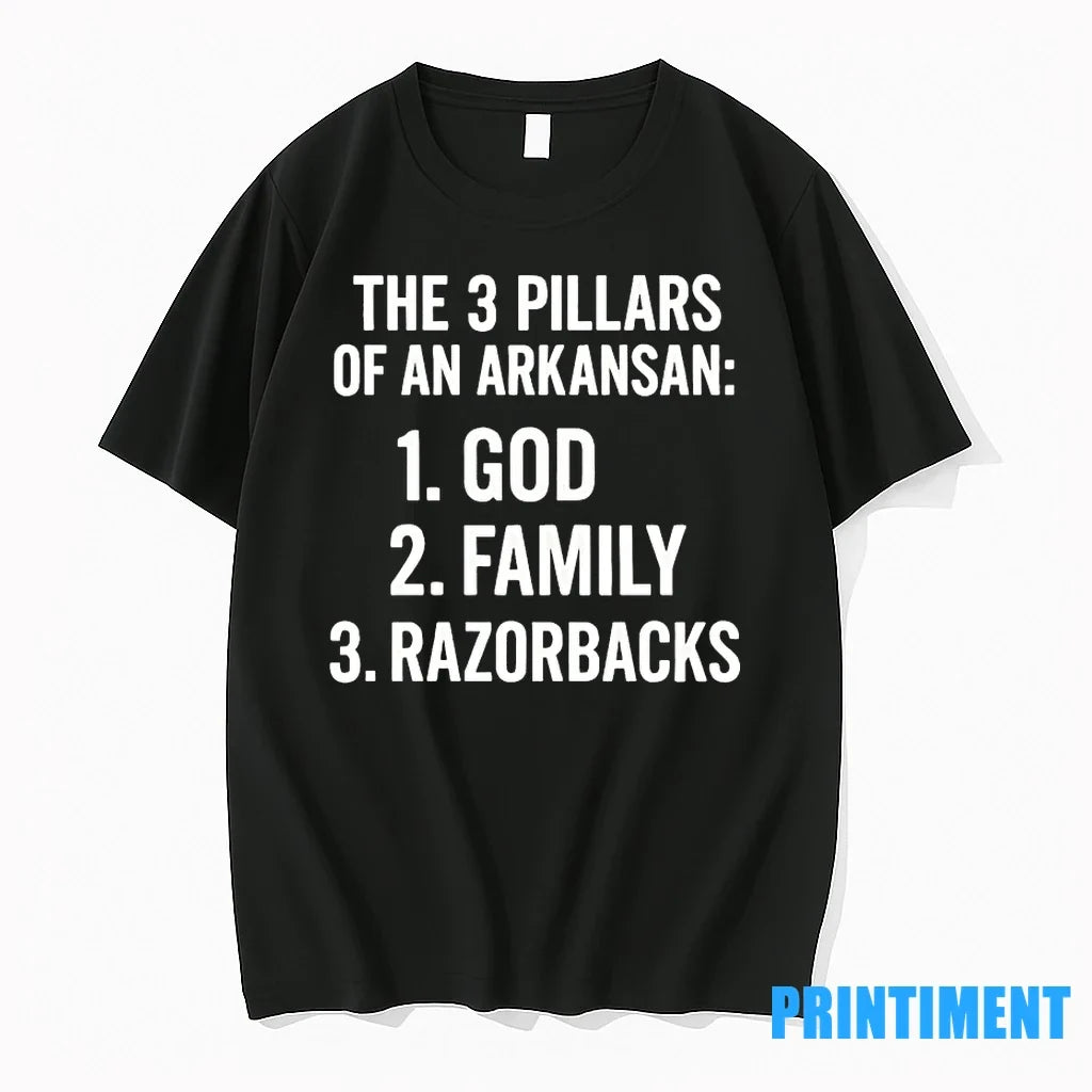 The 3 Pillars Of An Arkansan God Family And - Adult & Kids T-Shirts, Sweatshirts & Hoodies apparel design preview 1