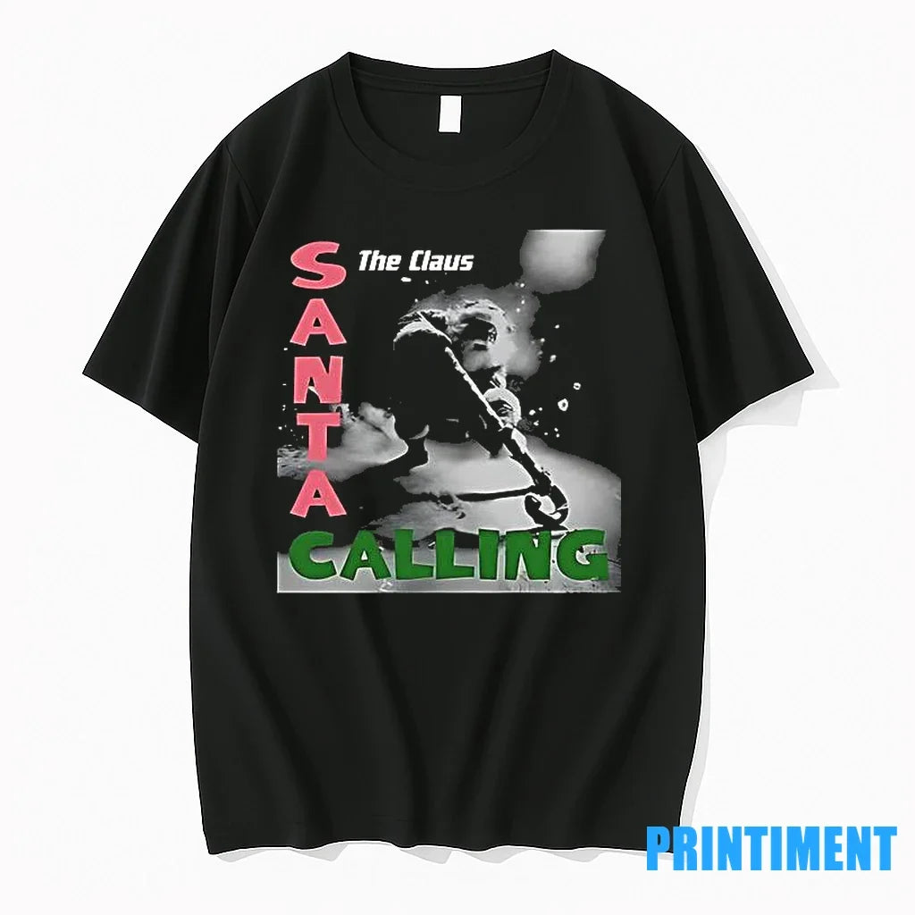 The Claus Santa Calling Hockey Christmas Sweater - Adult & Kids T-Shirts, Sweatshirts & Hoodies apparel design preview 1