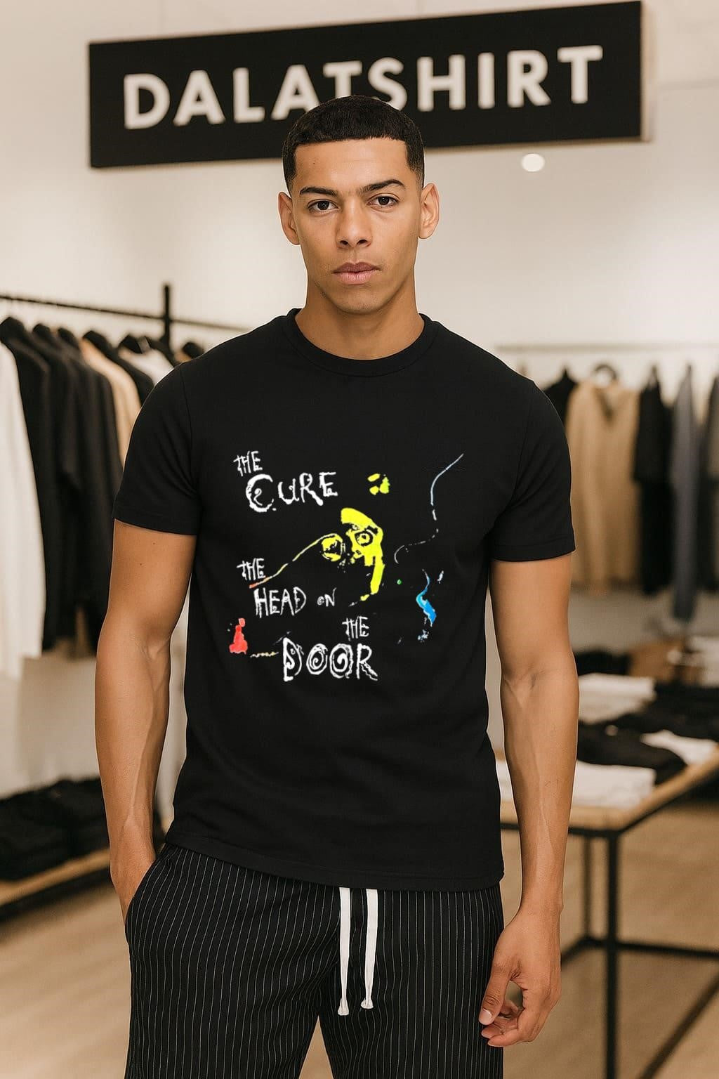 The Cure Head On Door Album Cover Art - Adult & Kids T-Shirts, Sweatshirts & Hoodies apparel design preview 1