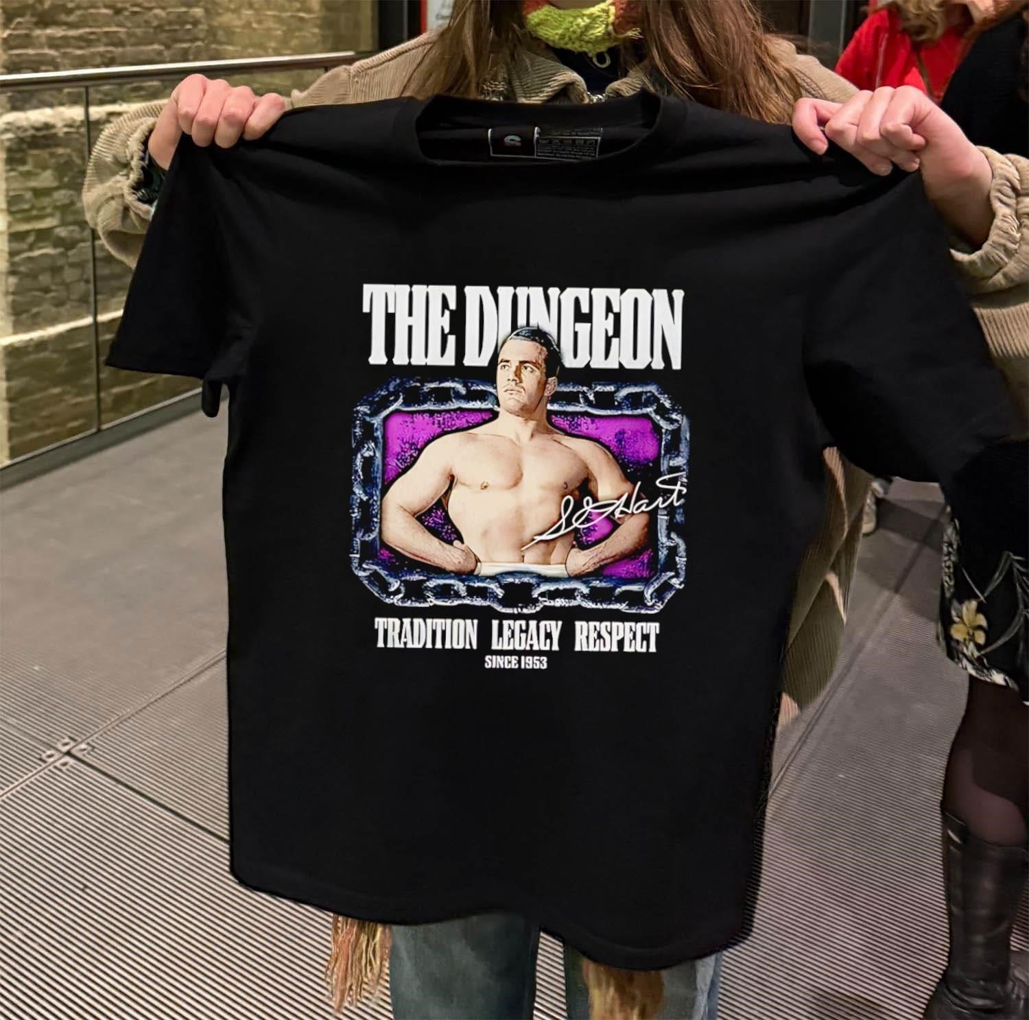 The Dungeon Stu Hart Tradition Legacy Respect Since - Adult & Kids T-Shirts, Sweatshirts & Hoodies apparel design preview 2
