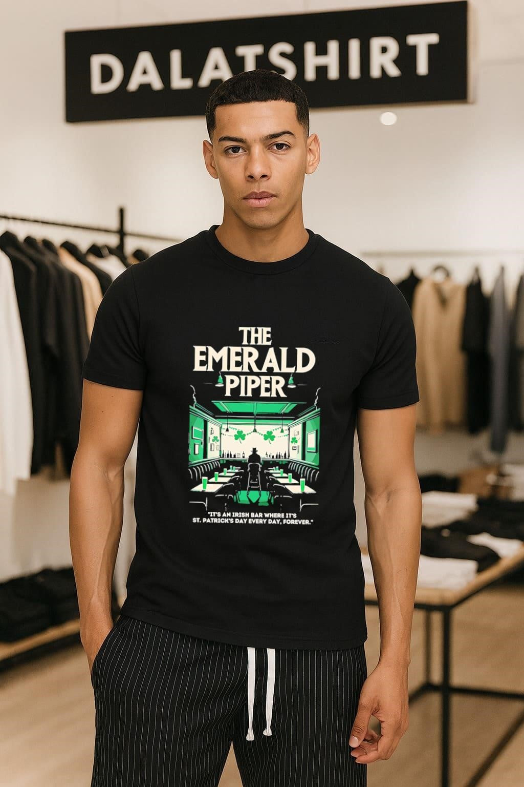 The Emerald Piper Irish Bar St. Patrick's Day Forever - Adult & Kids T-Shirts, Sweatshirts & Hoodies apparel design preview 1