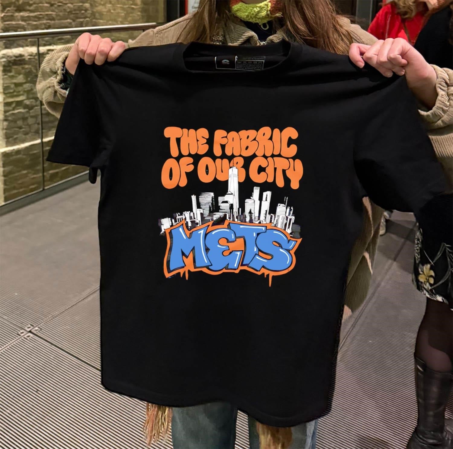 The Fabric Of Our City Mets New York Skyline - Adult & Kids T-Shirts, Sweatshirts & Hoodies apparel design preview 2