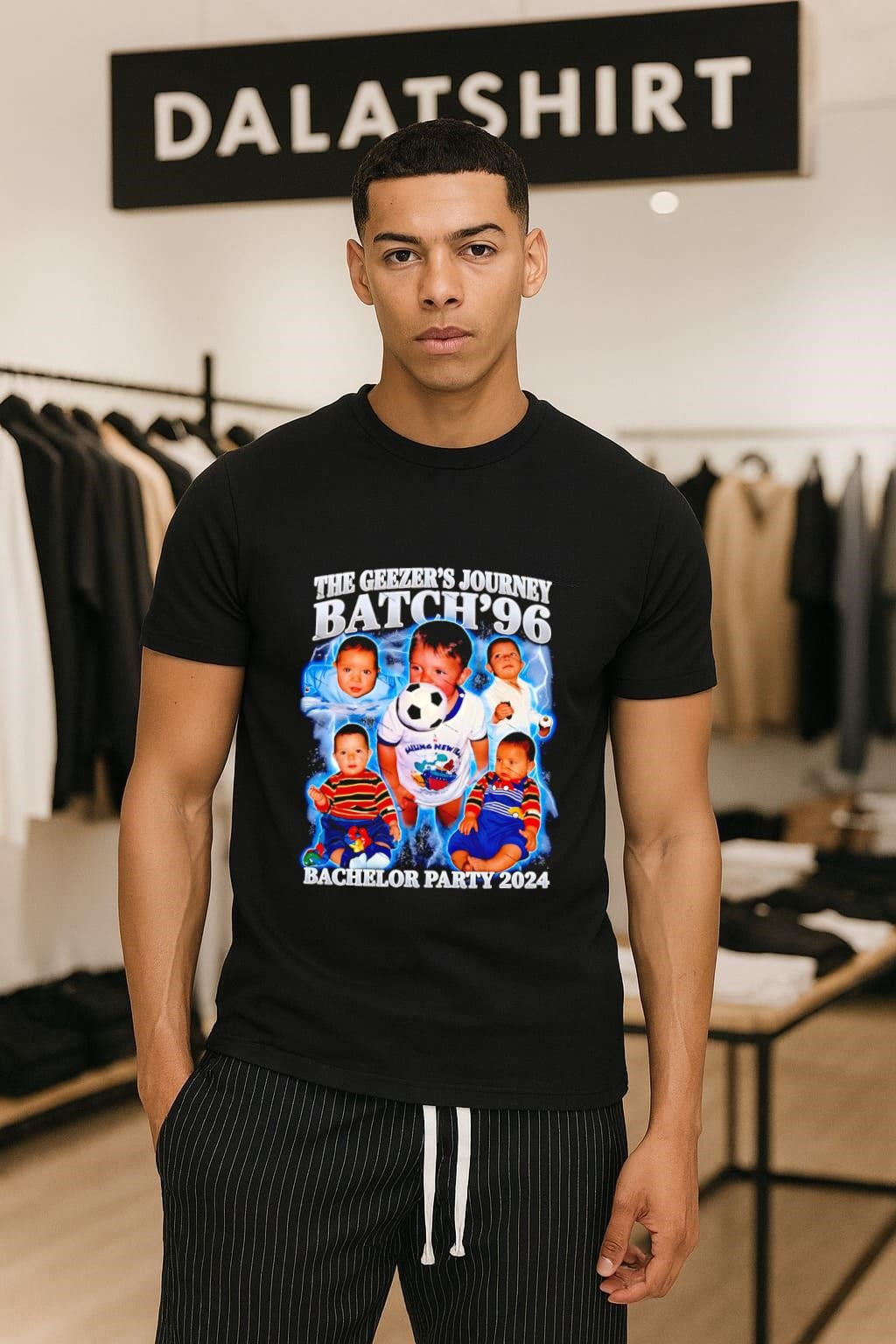 The Geezer's Journey Batch '96 Bachelor Party - Adult & Kids T-Shirts, Sweatshirts & Hoodies apparel design preview 1