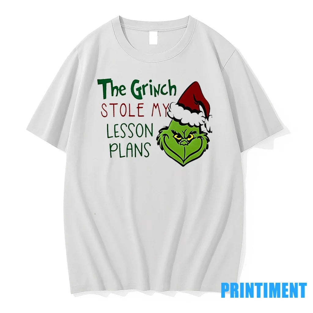 The Grinch Stole My Lesson Plans Christmas Sweater - Adult & Kids T-Shirts, Sweatshirts & Hoodies apparel design preview 1