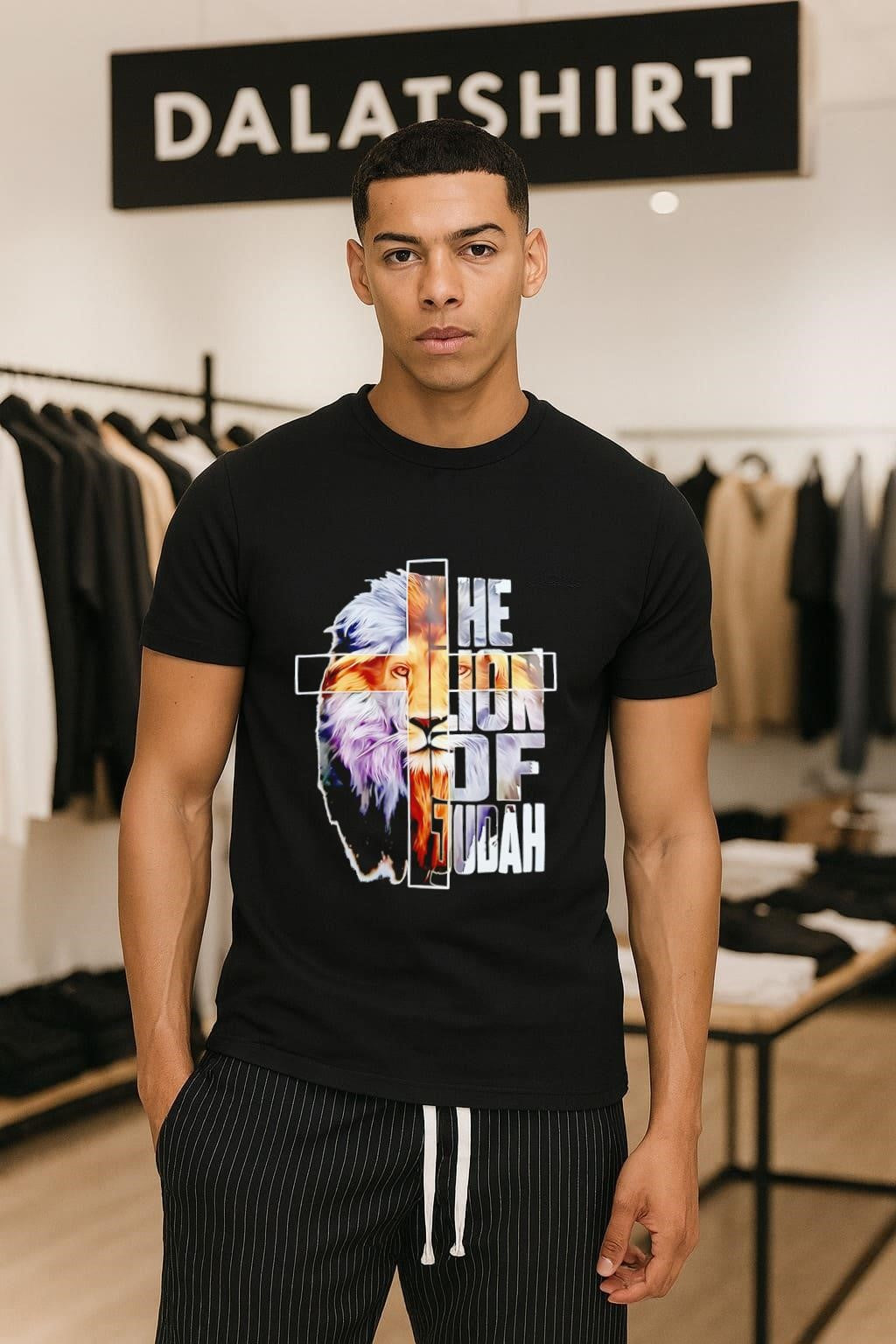 The Lion of Judah Cross Religious Christian - Adult & Kids T-Shirts, Sweatshirts & Hoodies apparel design preview 1