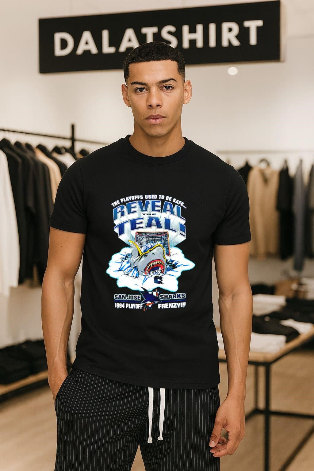 The Playoffs Used To Be Safe Reveal Teal - Adult & Kids T-Shirts, Sweatshirts & Hoodies apparel design preview 1