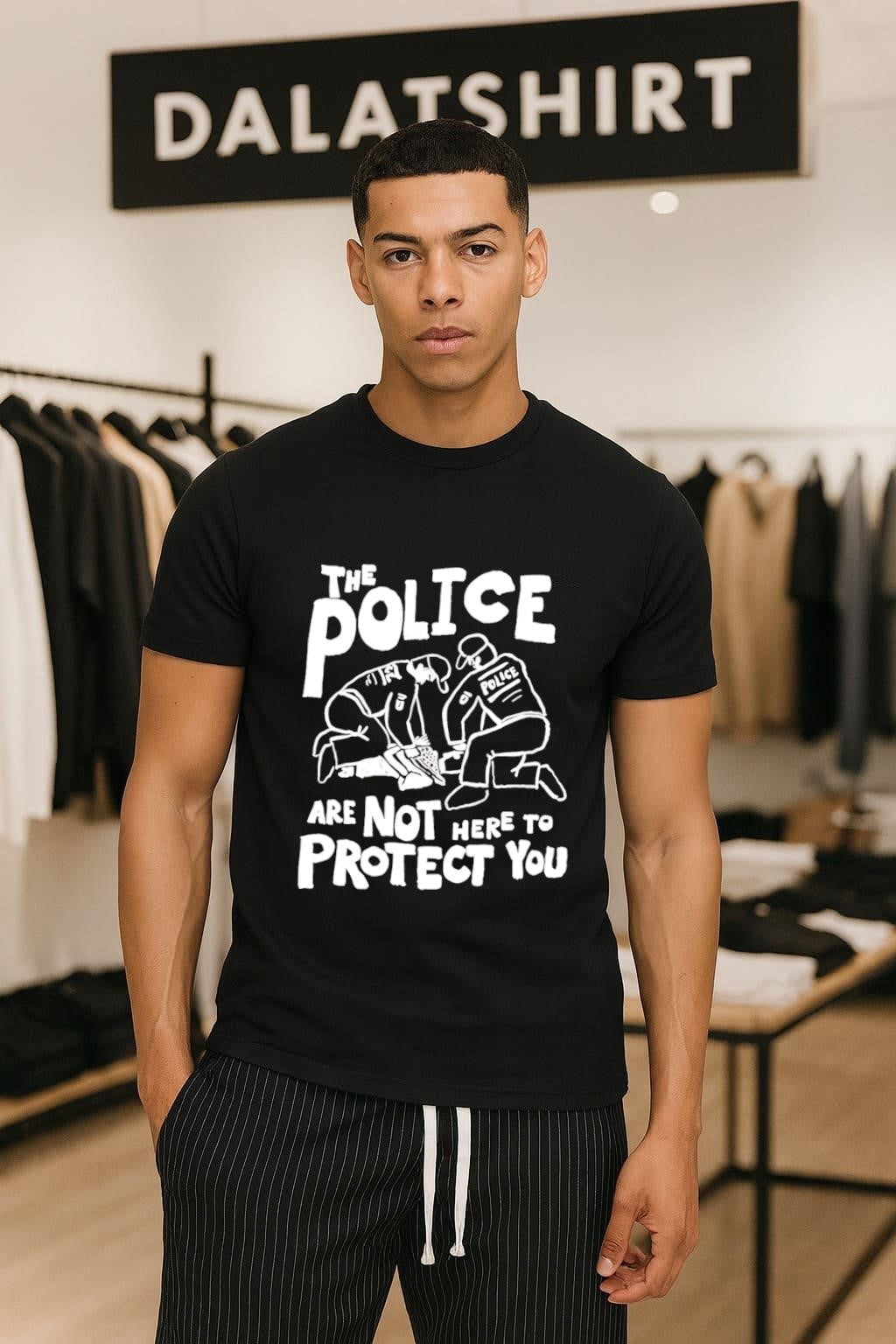 The Police Are Not Here To Protect You - Adult & Kids T-Shirts, Sweatshirts & Hoodies apparel design preview 1