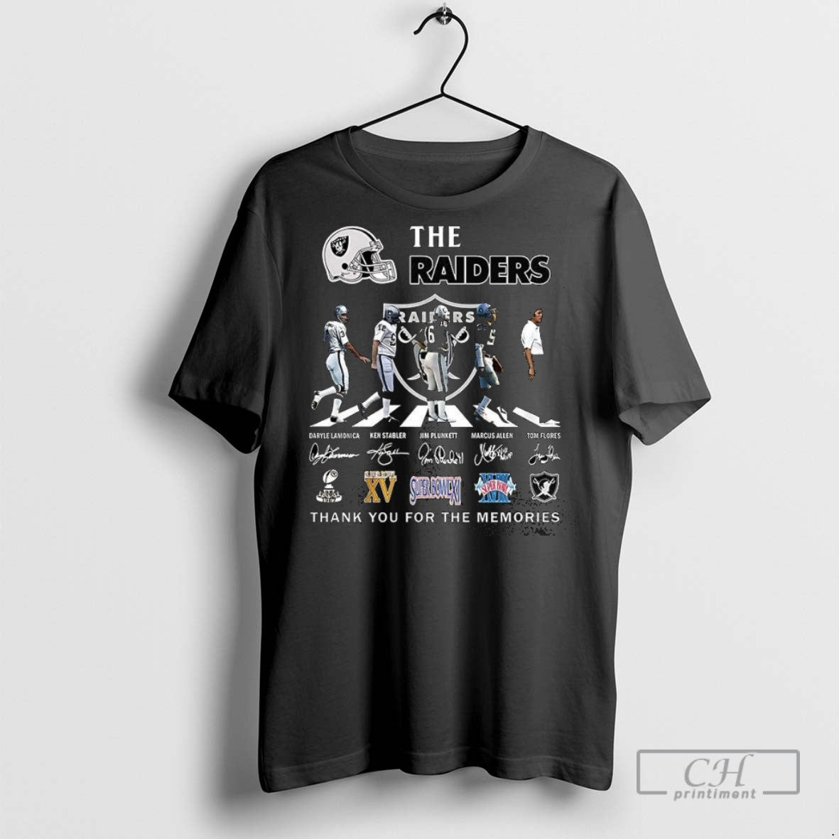 The Raiders Legend Thank You For Memories Signature - Adult & Kids T-Shirts, Sweatshirts & Hoodies apparel design preview 1