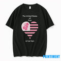 The United States Of Pink Lil Uzi Vert Usa Flag Heart - Adult & Kids T-Shirts, Sweatshirts & Hoodies apparel design preview 1