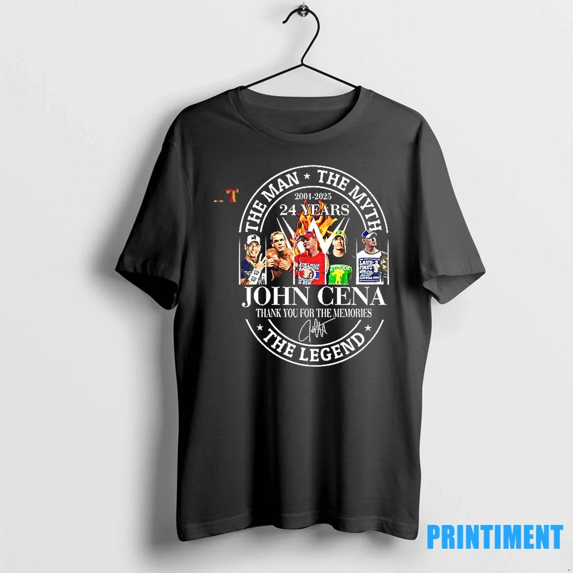 The Man Myth Legend John Cena 2001 2025 24 Years - Adult & Kids T-Shirts, Sweatshirts & Hoodies apparel design preview 1