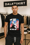 They Hate U.S. Cuz Ain't George Washington - Adult & Kids T-Shirts, Sweatshirts & Hoodies apparel design preview 1